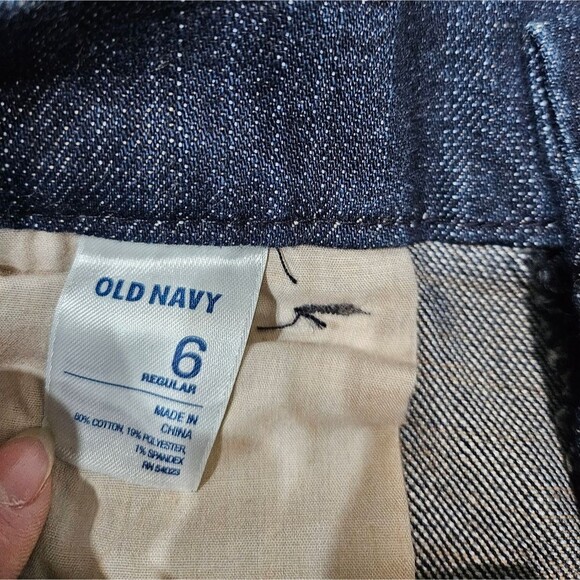 Old Navy Ultra Blue Mid Rise Flared Ankle Cuffed Hem Denim Jeans Size 6 Regular - Picture 7 of 11